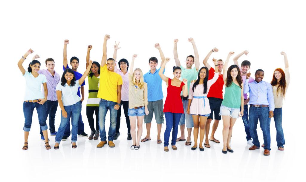 Group of diverse youth